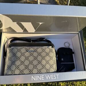 Nine West Navidad Granite Logo Mini handbag with & small wallet New Boxed Set